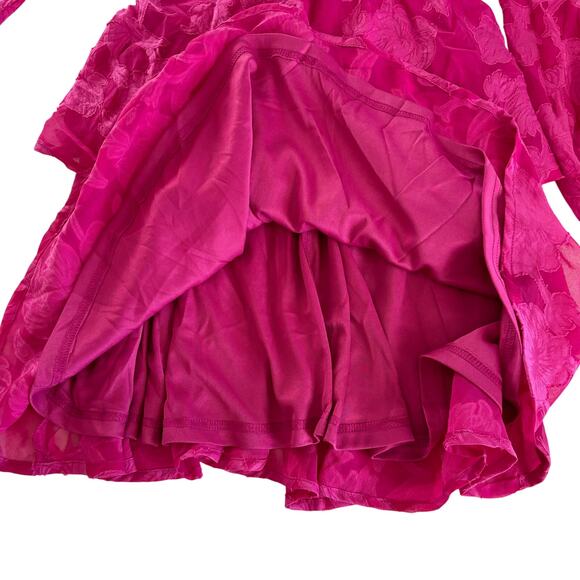Band of the Free Kiss Me Fuchsia Pink Peplum Mini Dress Women’s Size XS NWT - Picture 9 of 11